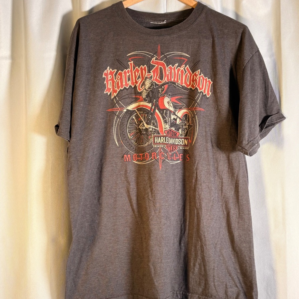 2013 Harley Davidson Chicago T Shirt Mobster Biker Graphic Grunge Tee